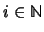 $i \in \ensuremath{\mathbb {N}}$